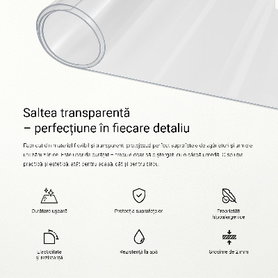 Transparent desk mat
