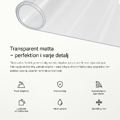 Transparent desk mat