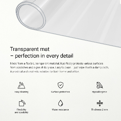 Transparent desk mat