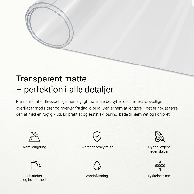 Transparent desk mat
