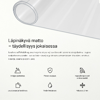 Transparent desk mat