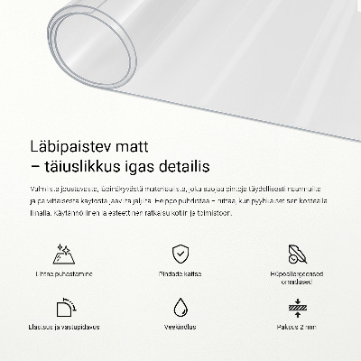 Transparent desk mat