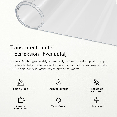 Transparent desk mat