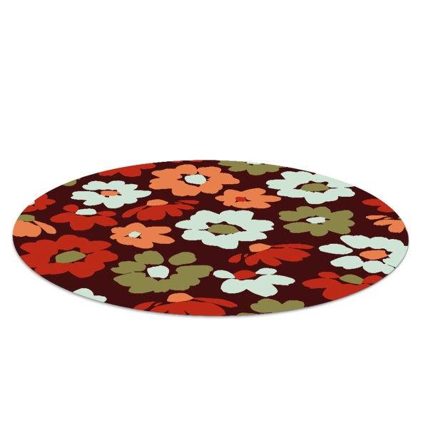 Indoor vinyl rug Field flowers