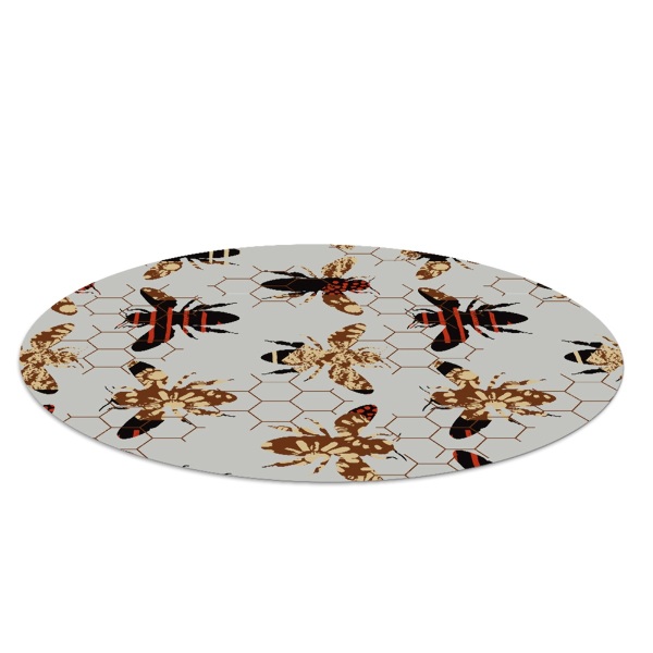 Indoor vinyl rug Bees honeycomb