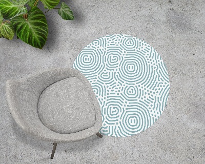 Round vinyl rug Abstract circles
