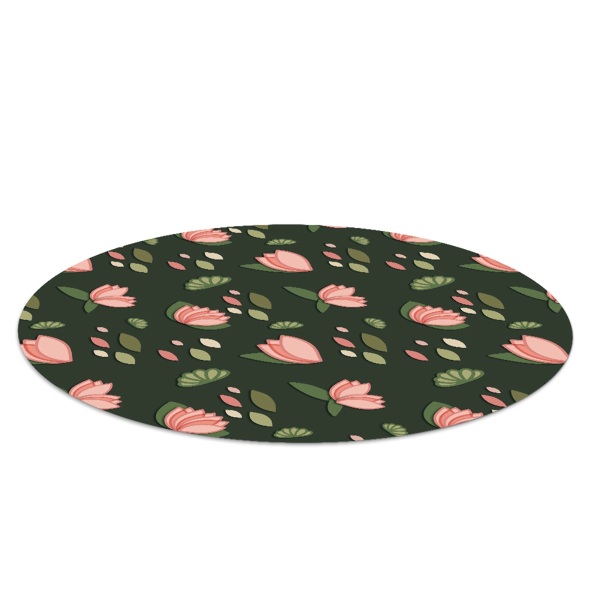 Universal vinyl carpet Pink water lilies
