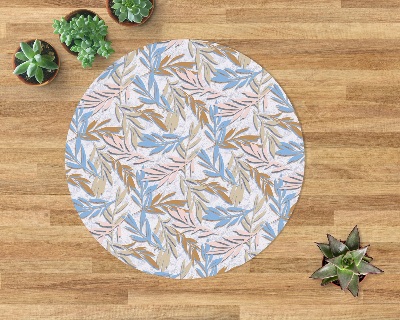 Universal vinyl carpet Pastel leaves