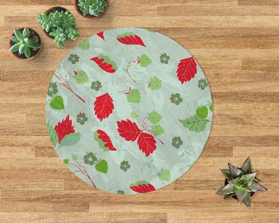 Indoor vinyl rug Wild strawberry