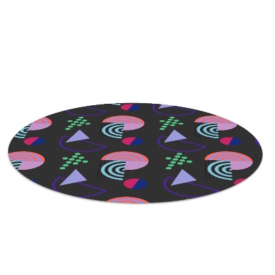 Round vinyl rug Modern pattern