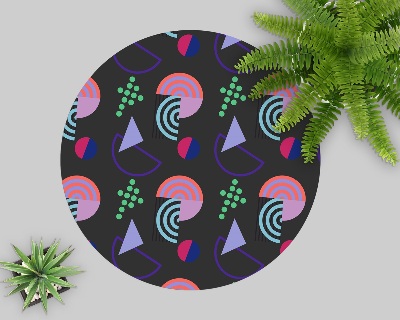 Round vinyl rug Modern pattern