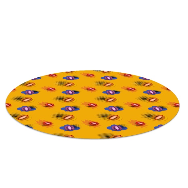 Round vinyl rug Fruit