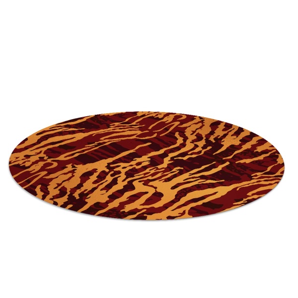 Round vinyl rug Fiery leopard