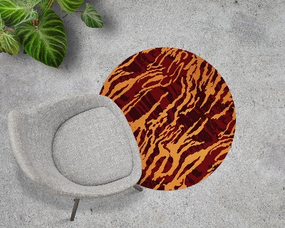 Round vinyl rug Fiery leopard