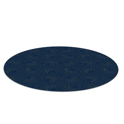 Round vinyl rug Decorative composition