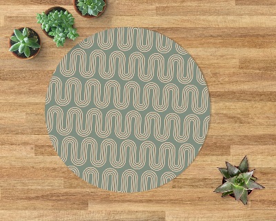 Round vinyl rug Pasta pattern