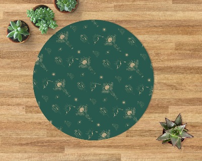 Indoor vinyl rug Mystical esoteric pattern