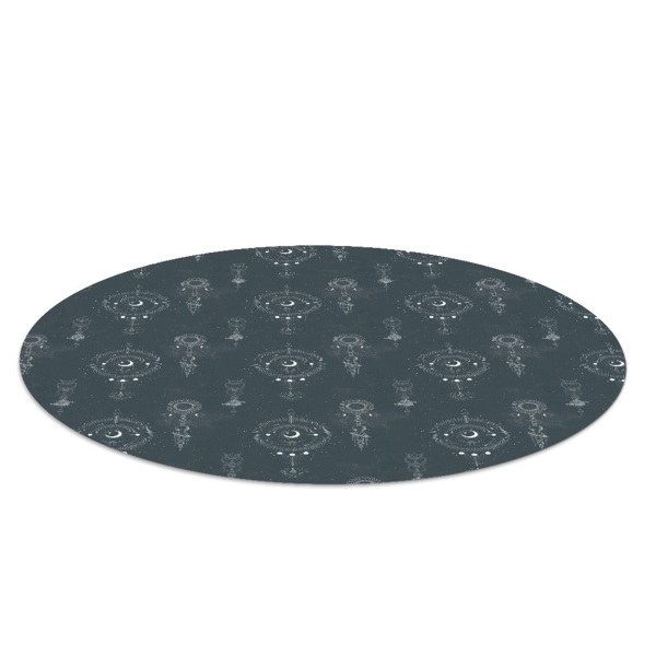 Round vinyl rug Illustration of the moon phase