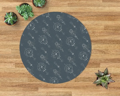 Round vinyl rug Illustration of the moon phase