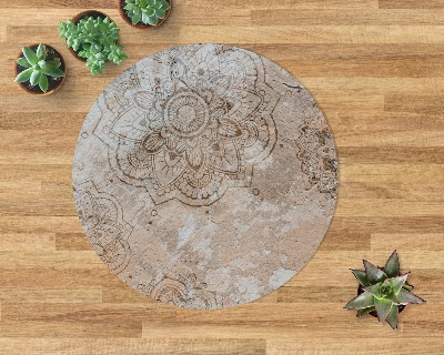 Indoor vinyl rug Mandala on a stone