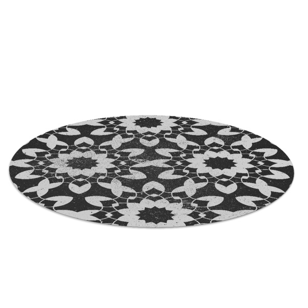 Round vinyl rug Decorative mandala