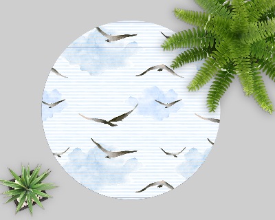 Universal vinyl carpet Birds in the blue sky