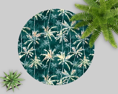 Indoor vinyl rug Tropical palm pattern