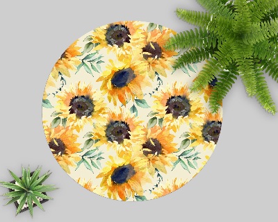 Universal vinyl carpet Golden sunflowers
