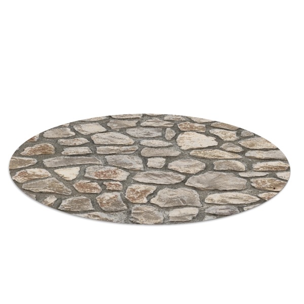 Round vinyl rug Old stones