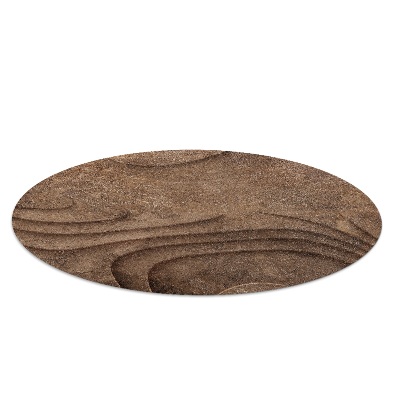 Round vinyl rug 3D sandstone