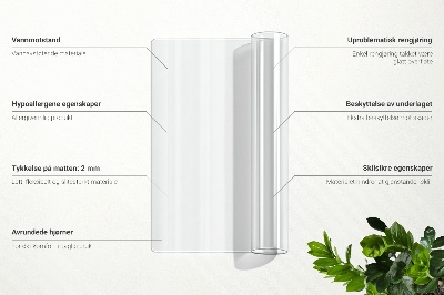 Transparent protective mat universal