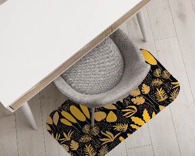 Office chair mat Yellow leaves