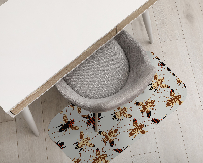 Office chair mat Bees honeycomb