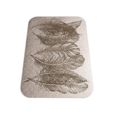 Office chair mat Bird feathers pattern