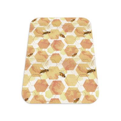 Office chair mat Bees honey slices