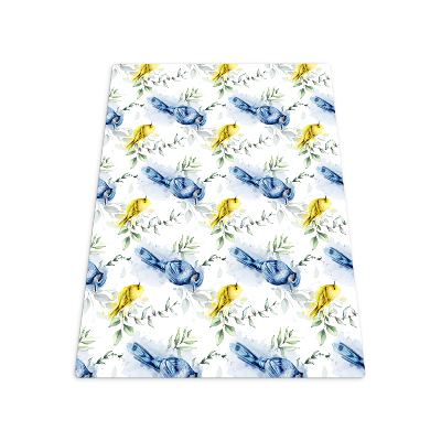 Office chair mat Colorful birds