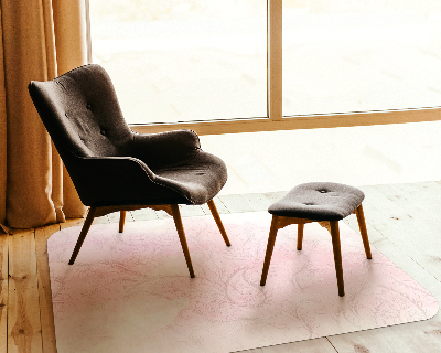 Office chair mat Victorian pattern