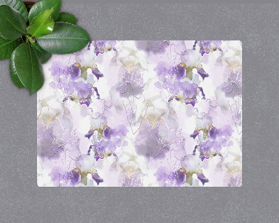 Chair mat Violet watercolor flowers