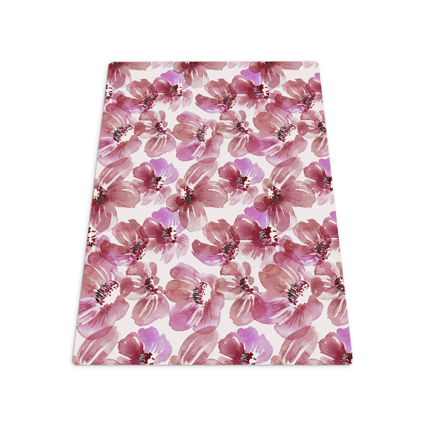 Computer chair mat Colorful watercolor flowers