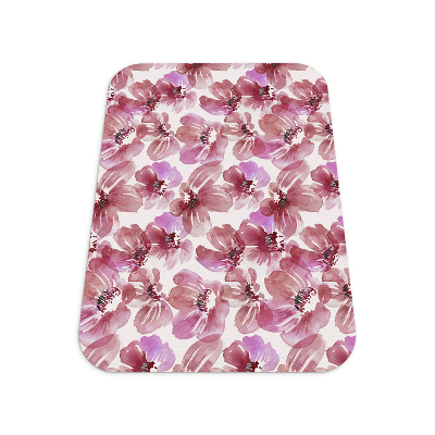 Computer chair mat Colorful watercolor flowers