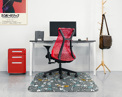 Computer chair mat Greek fish