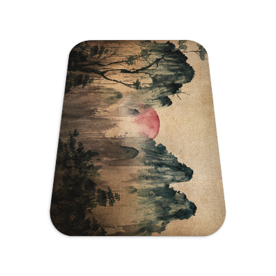 Chair mats Sunset forest