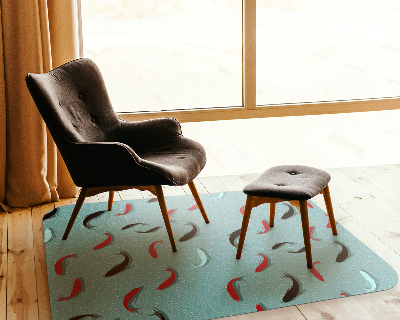 Chair mat Carp and waves patterns