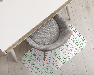 Chair mat Bamboo and flowers