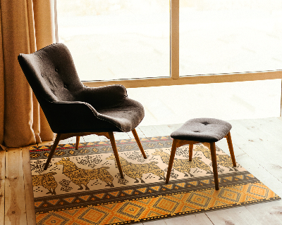 Chair floor protector Asian lama pattern