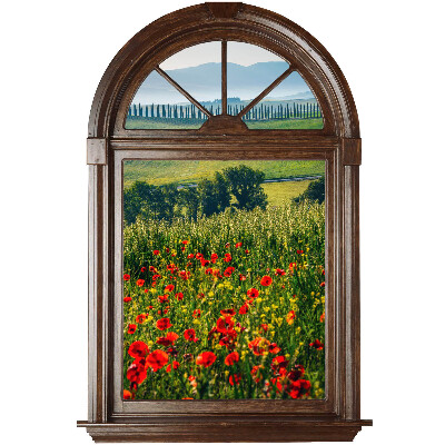 Fake window wall sticker 27x39 Picturesque landscape