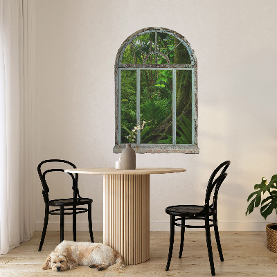 Fake window wall sticker 27x39 Tropical window.