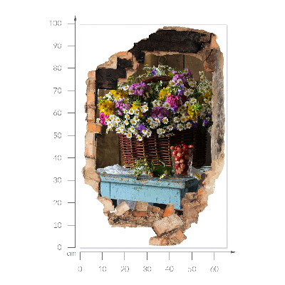 3D wall hole sticker 26x39 Rustic charm