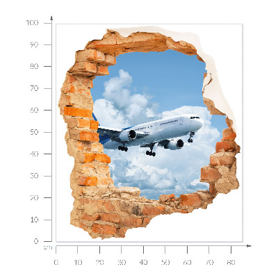 3D wall hole sticker 33x39 Aerial discovery