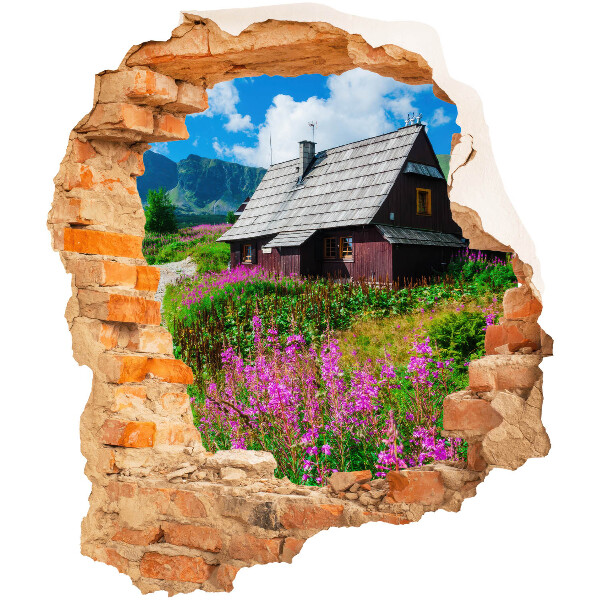 3D wall hole sticker 33x39 Rustic landscape